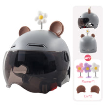 Load image into Gallery viewer, Universal Electric Motorcycle Helmet Vintage Open Face Helmet All Seasons Certified Safety Cap For Adult
