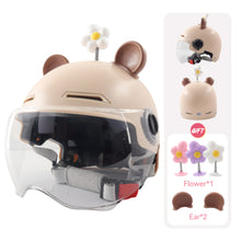 Load image into Gallery viewer, Universal Electric Motorcycle Helmet Vintage Open Face Helmet All Seasons Certified Safety Cap For Adult
