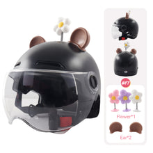 Load image into Gallery viewer, Universal Electric Motorcycle Helmet Vintage Open Face Helmet All Seasons Certified Safety Cap For Adult
