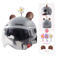 Load image into Gallery viewer, Universal Electric Motorcycle Helmet Vintage Open Face Helmet All Seasons Certified Safety Cap For Adult
