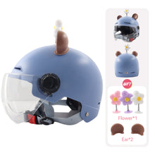 Load image into Gallery viewer, Universal Electric Motorcycle Helmet Vintage Open Face Helmet All Seasons Certified Safety Cap For Adult
