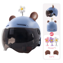 Load image into Gallery viewer, Universal Electric Motorcycle Helmet Vintage Open Face Helmet All Seasons Certified Safety Cap For Adult
