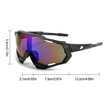 Load image into Gallery viewer, UV400 Dazzling HD Sunglasses Outdoors Riding Windproof Sand Prevention Large Frame Protective Glasses
