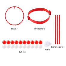 Load image into Gallery viewer, 2 Pack Head Hoop Basketball Party Game For Kids And Adults Carnival Game Adjustable Basketball Net Headband With 20 Balls

