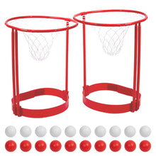 Load image into Gallery viewer, 2 Pack Head Hoop Basketball Party Game For Kids And Adults Carnival Game Adjustable Basketball Net Headband With 20 Balls
