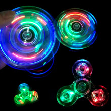 Load image into Gallery viewer, Crystal Luminous LED light Fidget Spinner Hand Top Spinners Glow in Dark EDC Stress Relief Toys Kids Adult Anti Stress Fidget Toys
