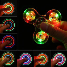 Load image into Gallery viewer, Crystal Luminous LED light Fidget Spinner Hand Top Spinners Glow in Dark EDC Stress Relief Toys Kids Adult Anti Stress Fidget Toys
