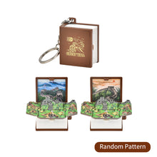 Load image into Gallery viewer, Funny 3D Folding Book Keyring Birthday Gift Fold Book Keychain 3D Popup Dinosaur Castle Christmas Surprise Anxiety Stress Children Kids Toy
