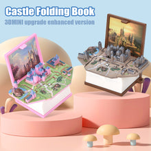 Load image into Gallery viewer, Funny 3D Folding Book Keyring Birthday Gift Fold Book Keychain 3D Popup Dinosaur Castle Christmas Surprise Anxiety Stress Children Kids Toy
