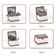 Load image into Gallery viewer, Funny 3D Folding Book Keyring Birthday Gift Fold Book Keychain 3D Popup Dinosaur Castle Christmas Surprise Anxiety Stress Children Kids Toy
