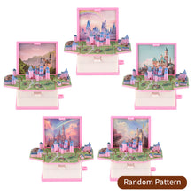 Load image into Gallery viewer, Funny 3D Folding Book Keyring Birthday Gift Fold Book Keychain 3D Popup Dinosaur Castle Christmas Surprise Anxiety Stress Children Kids Toy
