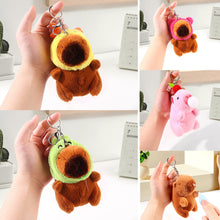 Load image into Gallery viewer, 13cm Cute Capybara Plush Keyring Pendant Soft Stuffed Plush Keychain Toy Backpack Pendant Birthday Gifts For Children
