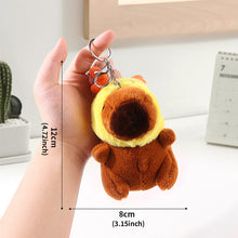 Load image into Gallery viewer, 13cm Cute Capybara Plush Keyring Pendant Soft Stuffed Plush Keychain Toy Backpack Pendant Birthday Gifts For Children
