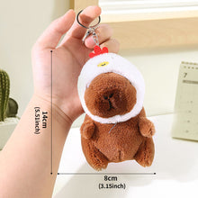 Load image into Gallery viewer, 13cm Cute Capybara Plush Keyring Pendant Soft Stuffed Plush Keychain Toy Backpack Pendant Birthday Gifts For Children
