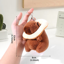 Load image into Gallery viewer, 13cm Cute Capybara Plush Keyring Pendant Soft Stuffed Plush Keychain Toy Backpack Pendant Birthday Gifts For Children
