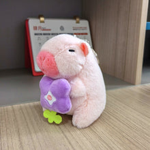 Load image into Gallery viewer, 14cm Cute Capybara Plush Keyring Pendant Soft Stuffed Plush Keychain Toy Backpack Pendant Birthday Gifts For Children
