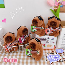 Load image into Gallery viewer, 14cm Cute Capybara Plush Keyring Pendant Soft Stuffed Plush Keychain Toy Backpack Pendant Birthday Gifts For Children
