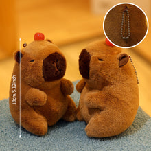 Load image into Gallery viewer, 14cm Cute Capybara Plush Keyring Pendant Soft Stuffed Plush Keychain Toy Backpack Pendant Birthday Gifts For Children
