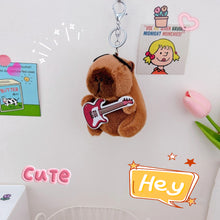 Load image into Gallery viewer, 14cm Cute Capybara Plush Keyring Pendant Soft Stuffed Plush Keychain Toy Backpack Pendant Birthday Gifts For Children
