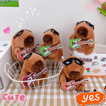 Load image into Gallery viewer, 14cm Cute Capybara Plush Keyring Pendant Soft Stuffed Plush Keychain Toy Backpack Pendant Birthday Gifts For Children
