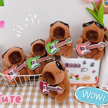 Load image into Gallery viewer, 14cm Cute Capybara Plush Keyring Pendant Soft Stuffed Plush Keychain Toy Backpack Pendant Birthday Gifts For Children
