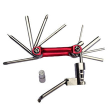 Load image into Gallery viewer, 11 in 1 Bicycle Repair Tool Kit Mountain Bike Wrench Screwdriver Chain Hex Spoke Multifunction Bicycle Repair Set Cycling Tool
