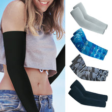 Load image into Gallery viewer, Arm Sleeves Ice Silk Covering Fingers Outdoor Cycling Running Fishing Climbing Driving Arm Cover Sunscreen Sleeves Breathable Arm Sleeves
