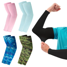 Load image into Gallery viewer, Arm Sleeves Ice Silk Covering Fingers Outdoor Cycling Running Fishing Climbing Driving Arm Cover Sunscreen Sleeves Breathable Arm Sleeves
