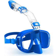 Load image into Gallery viewer, Diving Masks Foldable Anti-Fog Snorkel Mask Set with Full Dry Top System for Free Swim Professional Snorkeling Gear Adults Kids
