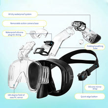 Load image into Gallery viewer, Diving Masks Foldable Anti-Fog Snorkel Mask Set with Full Dry Top System for Free Swim Professional Snorkeling Gear Adults Kids
