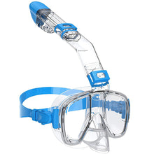 Load image into Gallery viewer, Diving Masks Foldable Anti-Fog Snorkel Mask Set with Full Dry Top System for Free Swim Professional Snorkeling Gear Adults Kids
