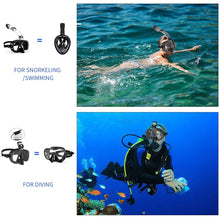 Load image into Gallery viewer, Diving Masks Foldable Anti-Fog Snorkel Mask Set with Full Dry Top System for Free Swim Professional Snorkeling Gear Adults Kids
