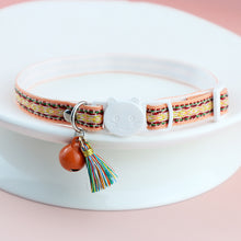 Load image into Gallery viewer, Adjustable Pet Cat Collar Jacquard Check Bell Collar Kitten Necklace Pet Collars for Small Dog Necklace
