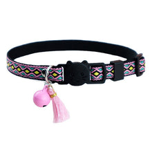 Load image into Gallery viewer, Adjustable Pet Cat Collar Jacquard Check Bell Collar Kitten Necklace Pet Collars for Small Dog Necklace
