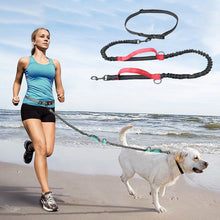Load image into Gallery viewer, Retractable Hands Free Dog Leash For Running Double Handles Elastic Cord Reflective Large Dog Leash Pet Supplies

