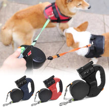 Load image into Gallery viewer, Dual Pet Retractable Leash Rope With LED Light Reflective Dual Pet Leash Lead For Dogs Cat Outdoor Traction Belt Walking Running Supplies
