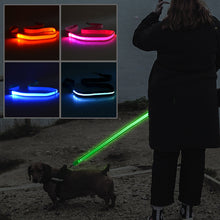 Load image into Gallery viewer, LED Dog Leash Luminous Rope Lead Leash For Dog Safety Flashing Glowing Dog Collar Harness Electronic Pet Accessories
