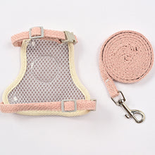 Load image into Gallery viewer, Small Pet Harness Leash Set Adjustable Puppy Cat Rabbit Guinea Pig Vest Leash Outdoor Dog Cat Collar Pet Supplies
