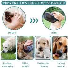 Load image into Gallery viewer, Anti Barking Dog Muzzle For Small Large Dogs Adjustable Mesh Breathable Pet Mouth Muzzles Nylon Straps Dog Accessories
