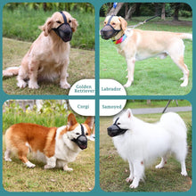 Load image into Gallery viewer, Anti Barking Dog Muzzle For Small Large Dogs Adjustable Mesh Breathable Pet Mouth Muzzles Nylon Straps Dog Accessories
