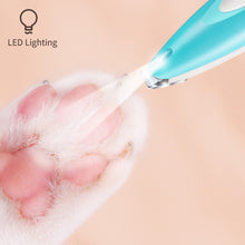 Load image into Gallery viewer, Pet Electric Push Clippers with Led Lights Foot Hair Trimmer Professional Care Supplies Dog Cat Claw Pedicure Artifact Rechargeable Shaver
