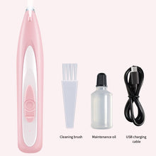 Load image into Gallery viewer, Pet Electric Push Clippers with Led Lights Foot Hair Trimmer Professional Care Supplies Dog Cat Claw Pedicure Artifact Rechargeable Shaver
