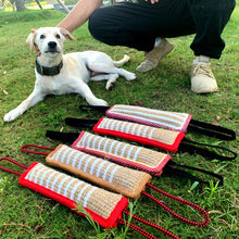 Load image into Gallery viewer, Pet Jute Chew Sticks Dog Bite Stick Pillow Puppy Toy with Rope Handles Dog Training Interactive Play Chewing Toys
