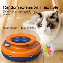 Load image into Gallery viewer, Interactive 2-in-1 Cat Toy Feather Stick Fun Ball Toy Set For Cat Dog Indoor Cat Teaser Cats Pet Turntable Catching Training Toy
