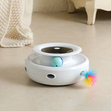 Load image into Gallery viewer, Interactive 2-in-1 Cat Toy Feather Stick Fun Ball Toy Set For Cat Dog Indoor Cat Teaser Cats Pet Turntable Catching Training Toy
