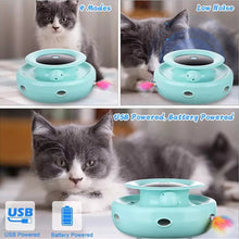 Load image into Gallery viewer, Interactive 2-in-1 Cat Toy Feather Stick Fun Ball Toy Set For Cat Dog Indoor Cat Teaser Cats Pet Turntable Catching Training Toy
