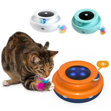 Load image into Gallery viewer, Interactive 2-in-1 Cat Toy Feather Stick Fun Ball Toy Set For Cat Dog Indoor Cat Teaser Cats Pet Turntable Catching Training Toy
