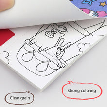 Load image into Gallery viewer, Portable Watercolor Painting Book 12 Sheets Coloring Book With Paint Brush Gouache Book Kids Graffiti Picture Drawing Stationery
