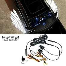 Load image into Gallery viewer, 2Pcs Car Rearview Mirror Welcome Angel Wings Light Dynamic Carpet Light Ambient Light Decorative Atmosphere Light

