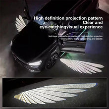 Load image into Gallery viewer, 2Pcs Car Rearview Mirror Welcome Angel Wings Light Dynamic Carpet Light Ambient Light Decorative Atmosphere Light
